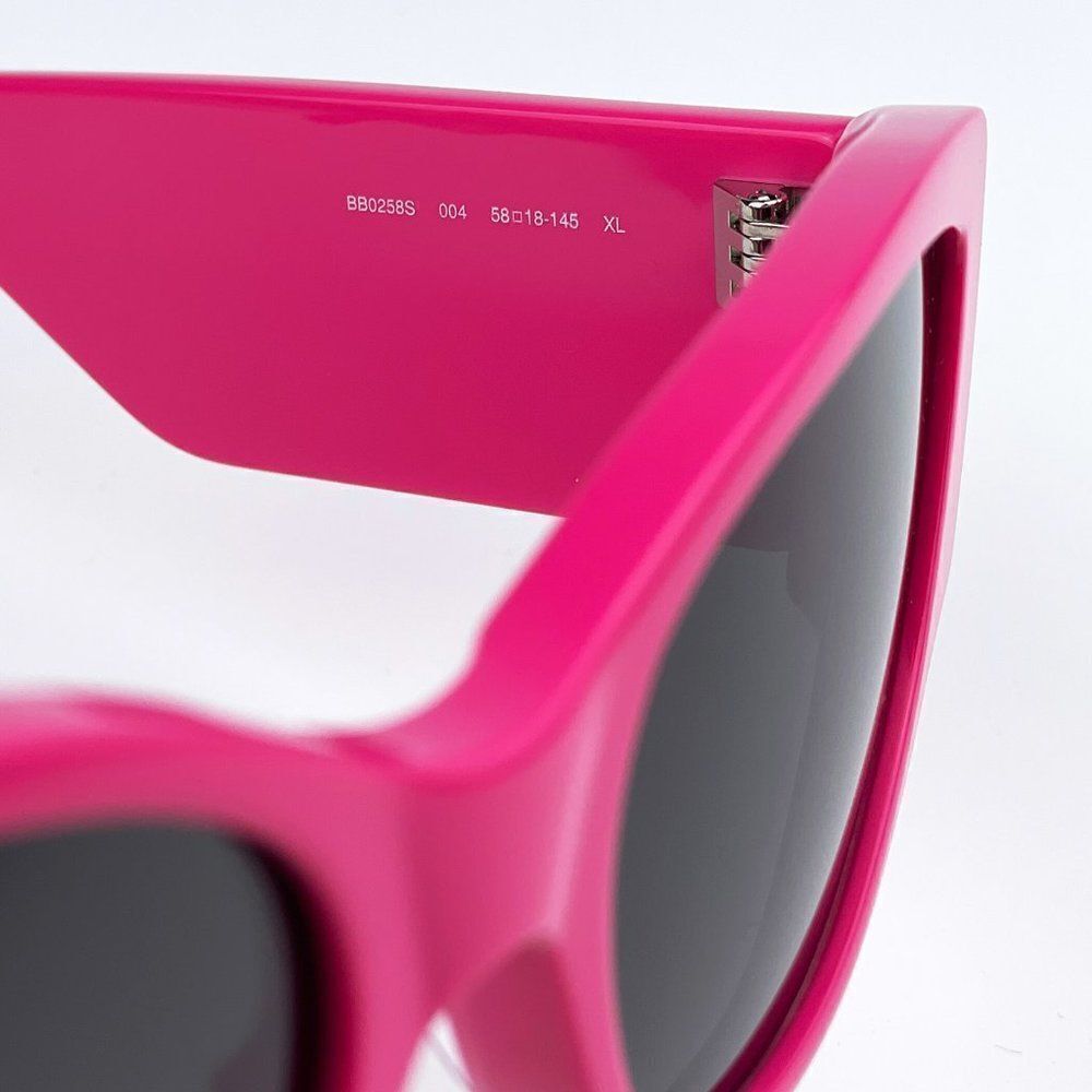 SALE! NEW Balenciaga BB0258S 004 Pink Fuchsia Grey Oval Women Sunglasses BARBIE - Picture 7 of 10